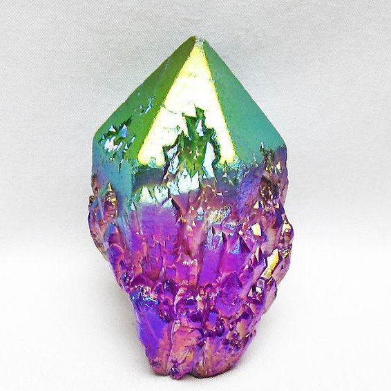 オーラ水晶 オーラクリスタル カテドラルライブラリー 原石(レインボー)[T693-5094]