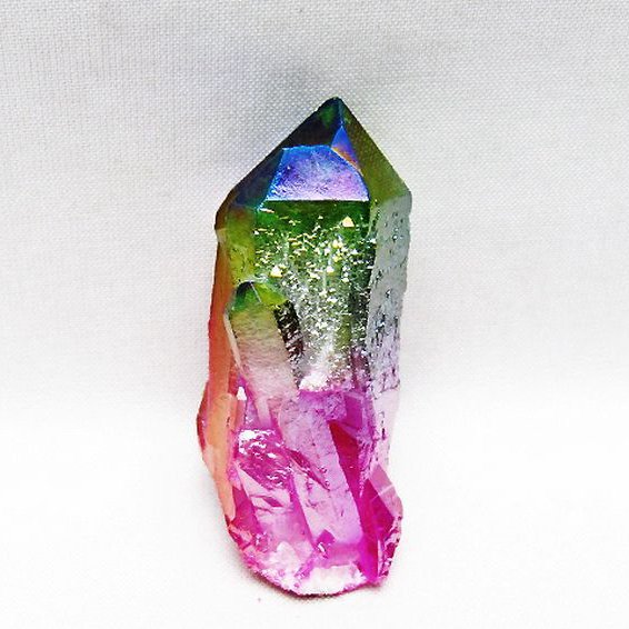 オーラ水晶 オーラクリスタル カテドラルライブラリー 原石(レインボー)[T693-5108]