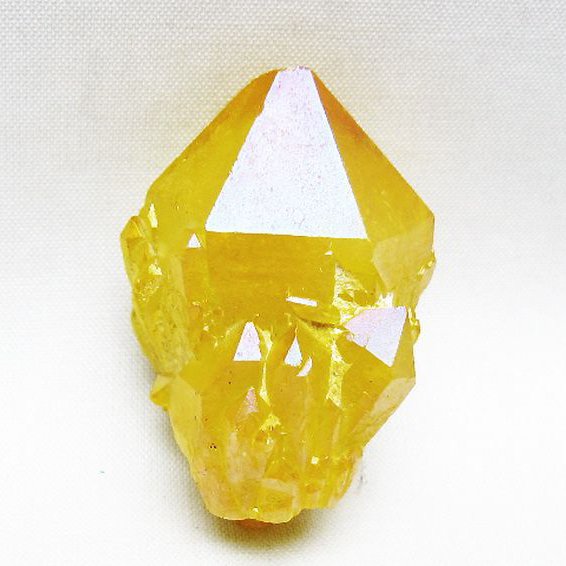 オーラ水晶 オーラクリスタル カテドラルライブラリー 原石 (イエロー)[T693-5214]