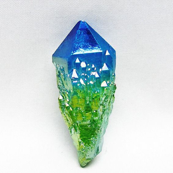 オーラ水晶 オーラクリスタル カテドラルライブラリー 原石 (グリーン)[T693-5274]