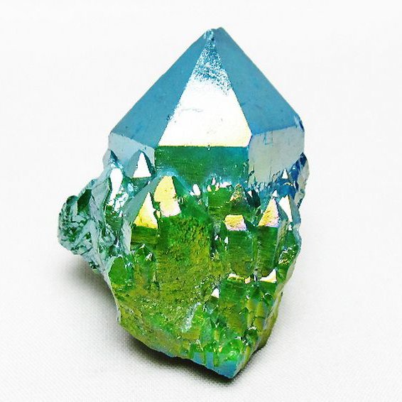 オーラ水晶 オーラクリスタル カテドラルライブラリー 原石 (グリーン)[T693-5283]