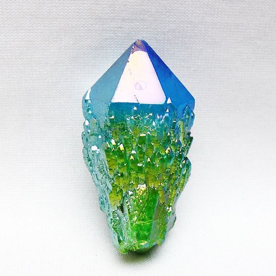 オーラ水晶 オーラクリスタル カテドラルライブラリー 原石 (グリーン) [t693-5797]