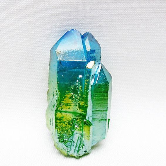 オーラ水晶 オーラクリスタル カテドラルライブラリー 原石 (グリーン) [t693-5803]