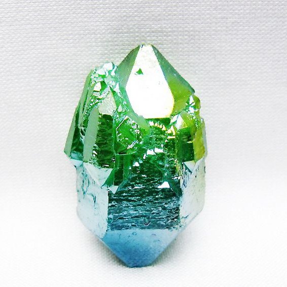 オーラ水晶 オーラクリスタル カテドラルライブラリー 原石 (グリーン) [t693-5812]