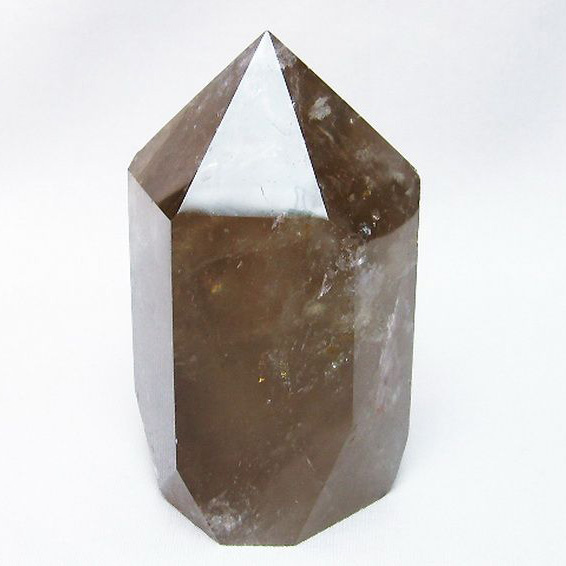 虹入りライトニング水晶ガーデンクォーツ（庭園水晶）六角柱[T705-6583]