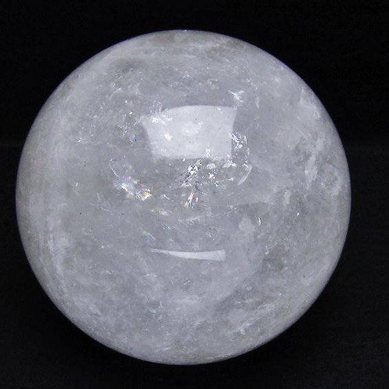 2.1Kg虹入りヒマラヤ水晶丸玉 120mm [T718-3439]