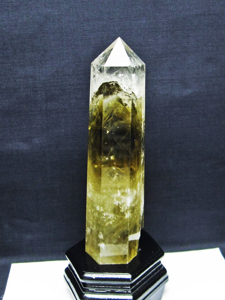 シトリン水晶六角柱[T719-4321]