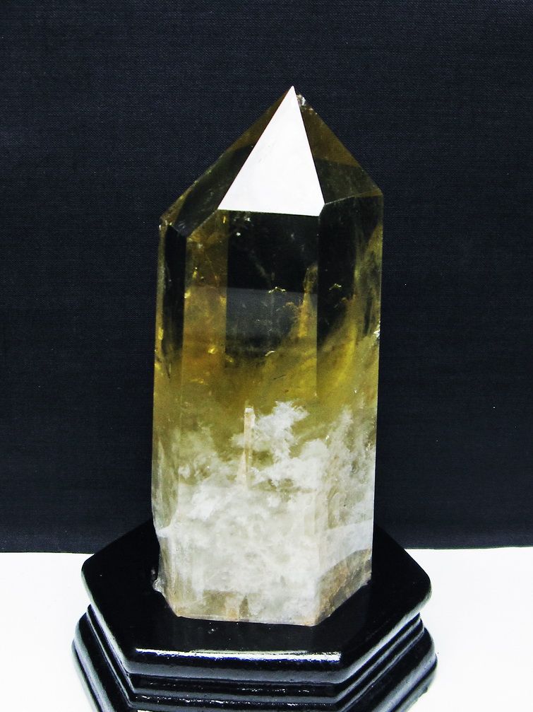 シトリン水晶六角柱[T719-4326]