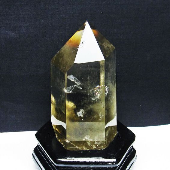 シトリン水晶六角柱[T719-4371]