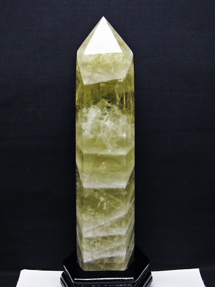 3.2Kg虹入りシトリン水晶六角柱[T719-4960]