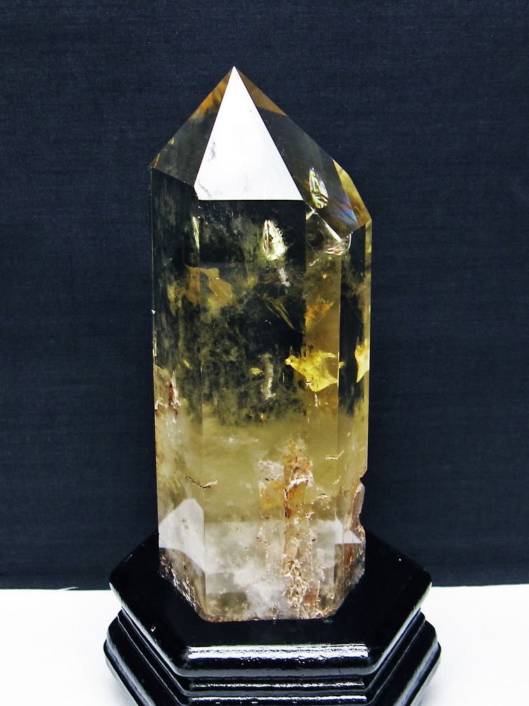 シトリン水晶六角柱[T719-4987]