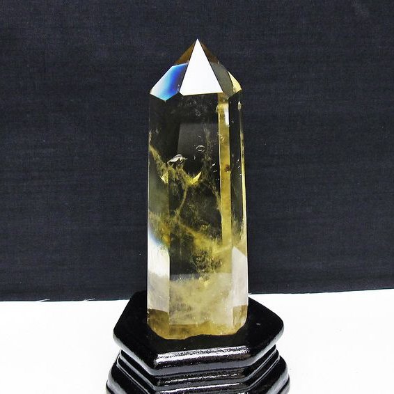 シトリン水晶六角柱[T719-5003]