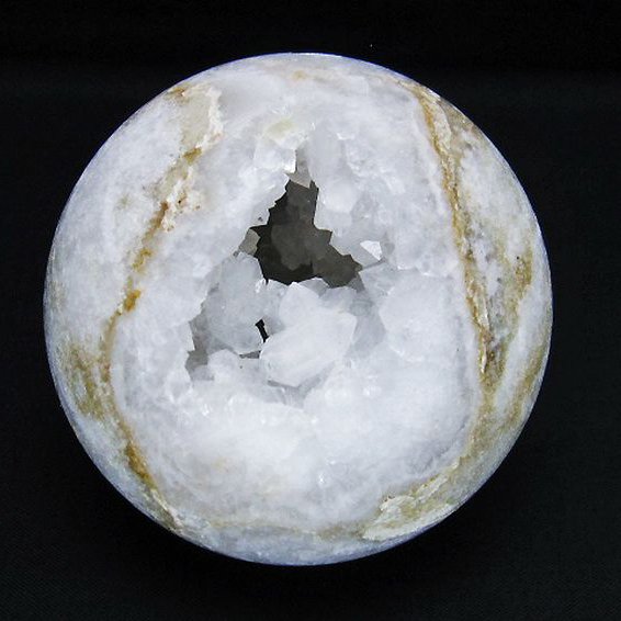 モロッコ産水晶 笑口丸玉 75mm [T722-656]