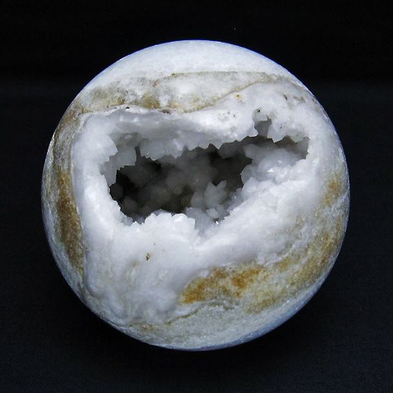 モロッコ産水晶 笑口丸玉 81mm [T722-776]