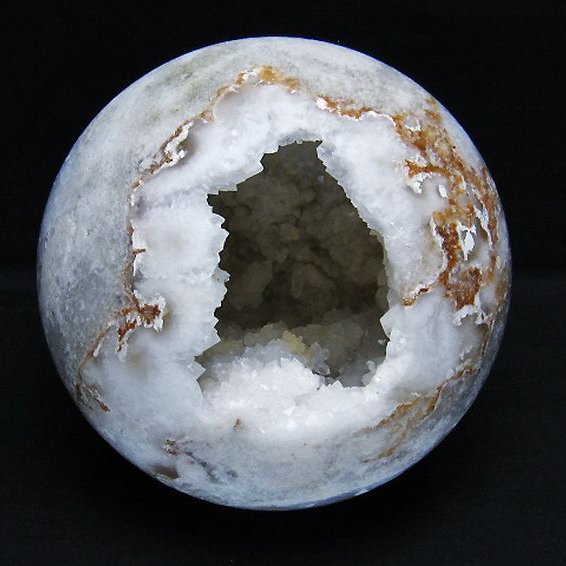 1.6Kgモロッコ産水晶 笑口丸玉 125mm [T722-851]