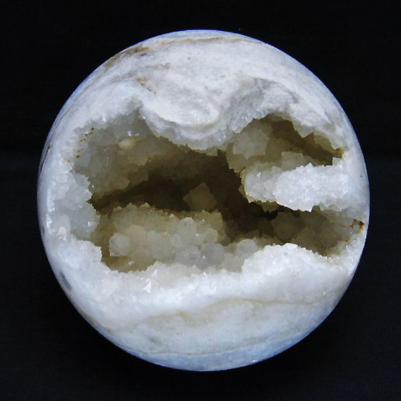 1.4Kgパワーストーン 天然石 モロッコ産水晶 笑口丸玉 119mm [T722-854]