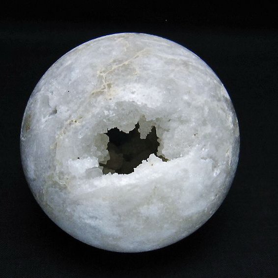 モロッコ産水晶 笑口丸玉 73mm [T722-906]