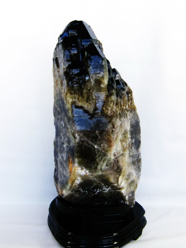 21.5Kgモリオン 純天然 黒水晶 カテドラルライブラリー水晶原石同梱不可[T735-3773]