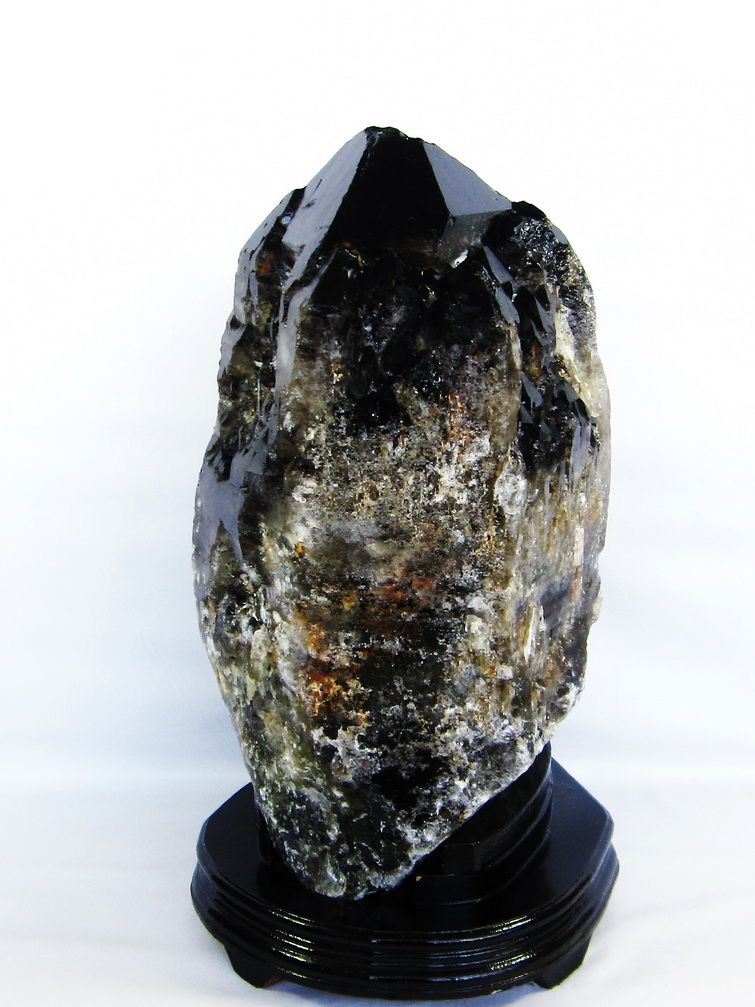 26.4Kgモリオン 純天然 黒水晶 カテドラルライブラリー水晶原石同梱不可[T735-3781]