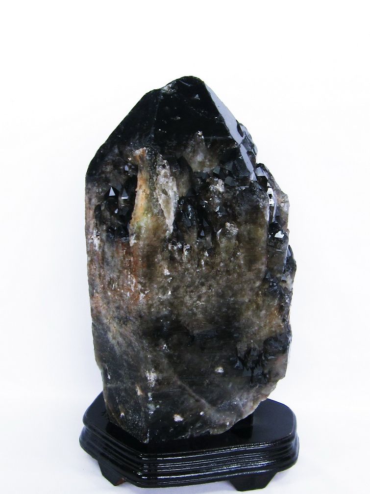 19Kgモリオン 純天然 黒水晶 カテドラルライブラリー水晶原石同梱不可[T735-3818]