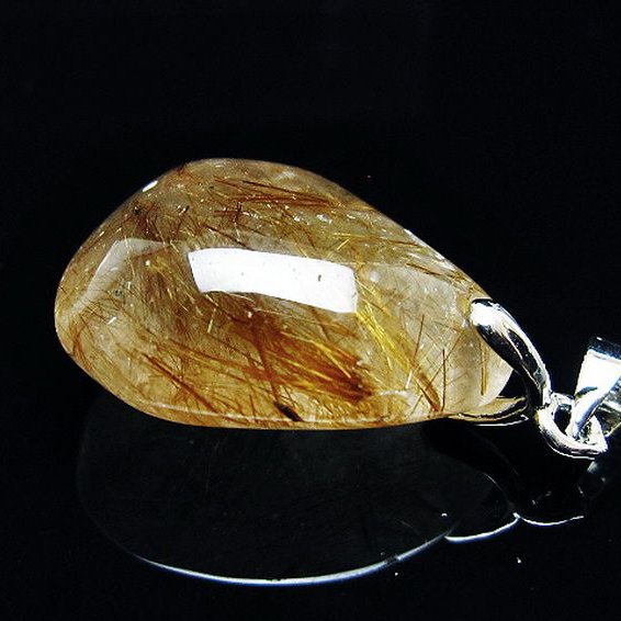 ゴールドタイチンルチルペンダント[T741-1915]