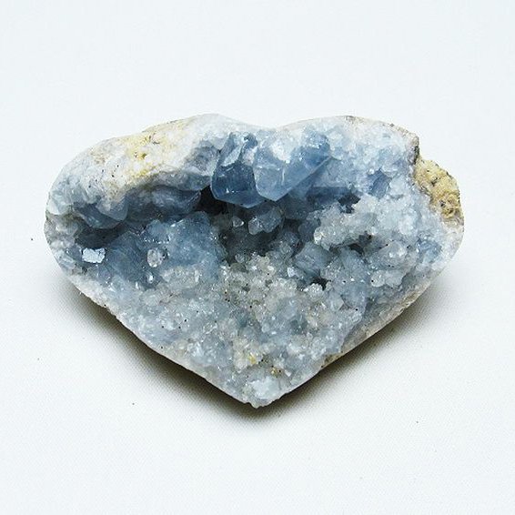 セレスタイト 天青石 ハートシェイプ 原石[T756-4956]