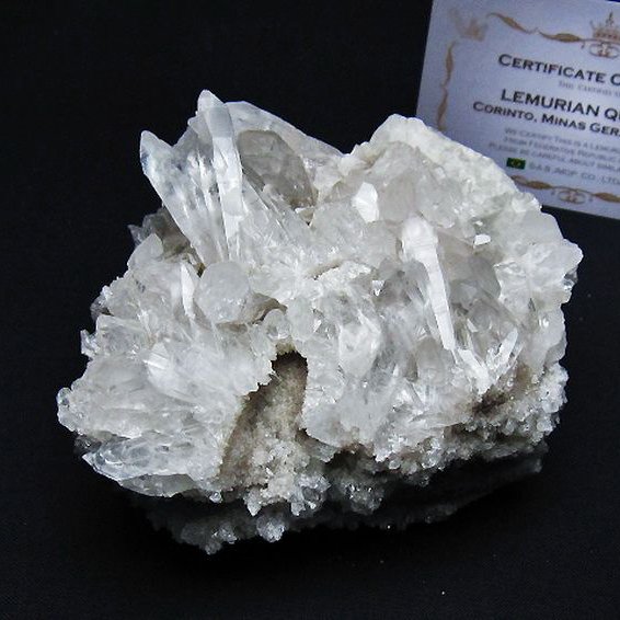 レムリアンシード 水晶 クラスター ミナスジェライス州コリント産 ※証明書付き[T759-1262]