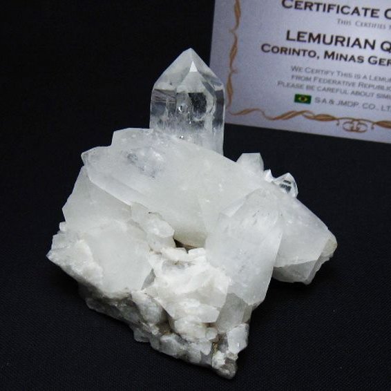 レムリアンシード 水晶 クラスター ミナスジェライス州コリント産 ※証明書付き[T759-1290]