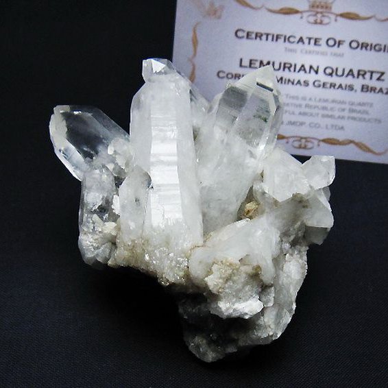 レムリアンシード 水晶 クラスター ミナスジェライス州コリント産 ※証明書付き[T759-1312]