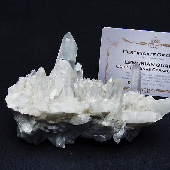 レムリアンシード 水晶 クラスター ミナスジェライス州コリント産 ※証明書付き[T759-1318]