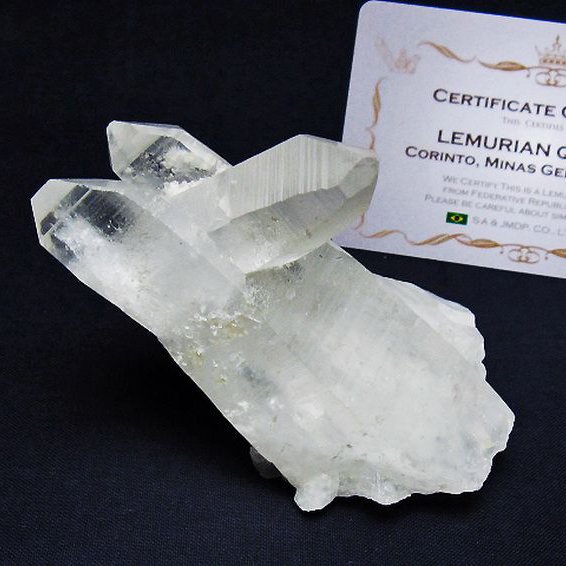レムリアンシード 水晶 クラスター ミナスジェライス州コリント産 ※証明書付き[T759-1387]