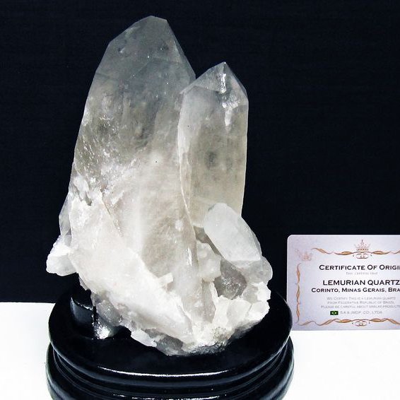 レムリアンシード水晶クラスター ミナスジェライス州コリント産 ※証明書付き[T760-3343]