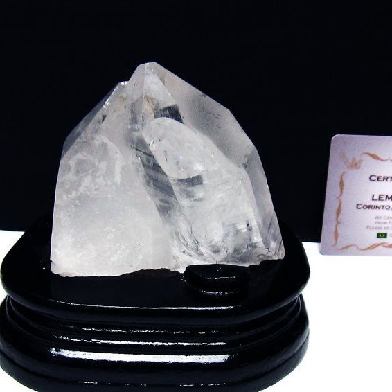 虹入りレムリアンシード水晶クラスター ミナスジェライス州コリント産 ※証明書付き[T760-3356]