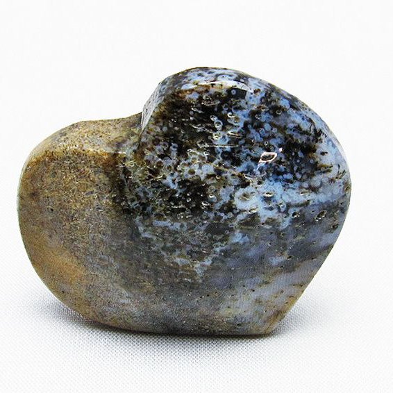 ルチルインアゲート ハート 置物[T763-3475]