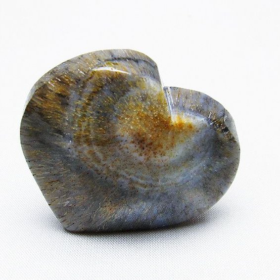 ルチルインアゲート ハート 置物[T763-3550]