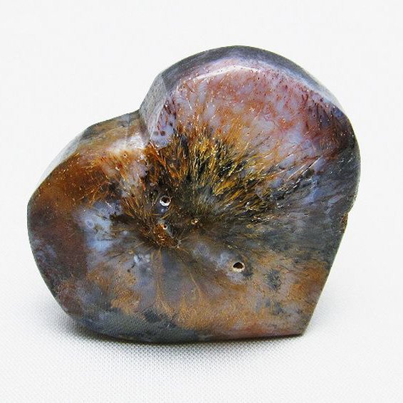 ルチルインアゲート ハート 置物[T763-3592]