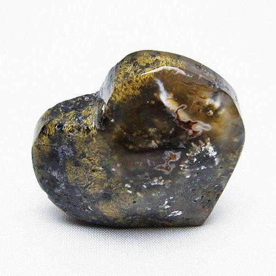 ルチルインアゲート ハート 置物[T763-3631]