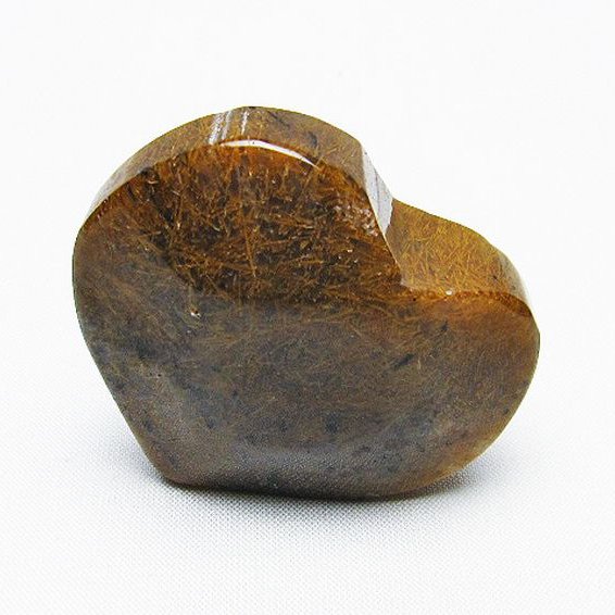 ルチルインアゲート ハート 置物[T763-3632]