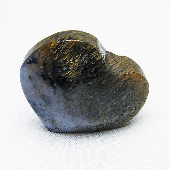 ルチルインアゲート ハート 置物[T763-3669]