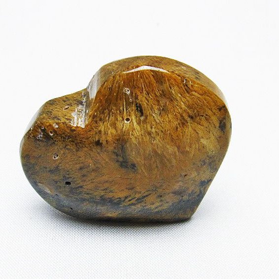 ルチルインアゲート ハート 置物[T763-3673]