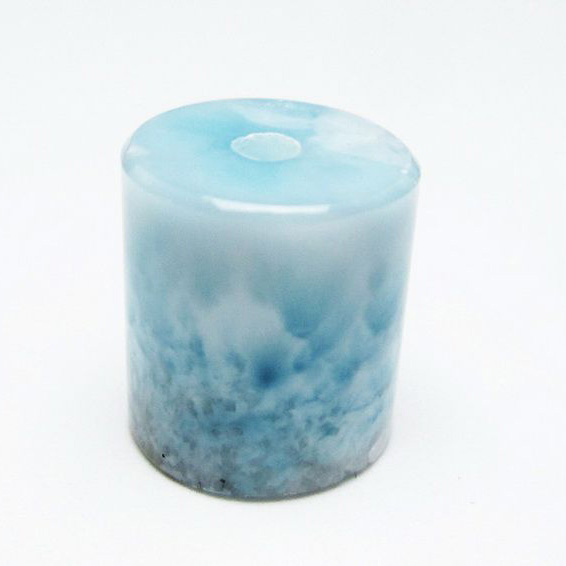 パワーストーン 天然石 ラリマー バレル型 ビーズ[T77-3814]