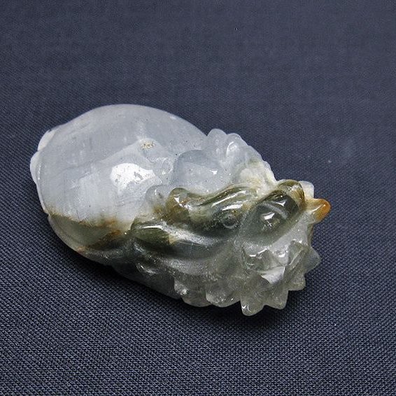 スーパーファントム水晶 龍亀 置物[T801-530]