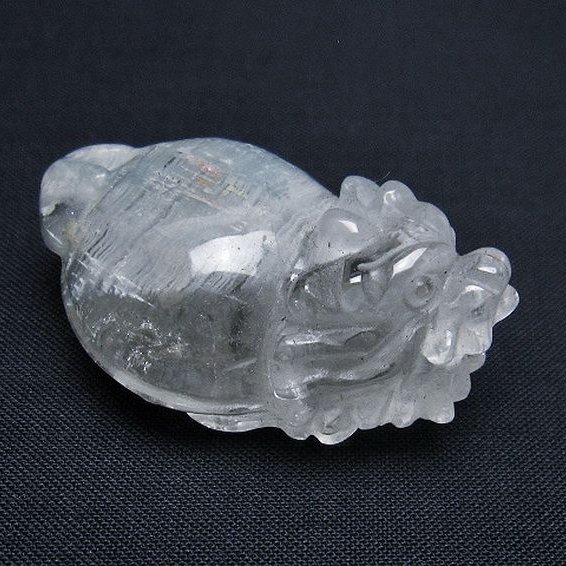 スーパーファントム水晶 龍亀 置物[T801-538]