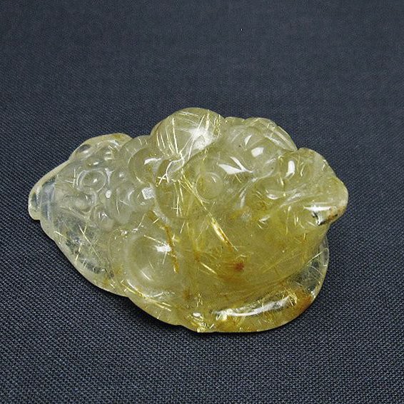 ゴールドタイチンルチル金蟾置物[T801-649]