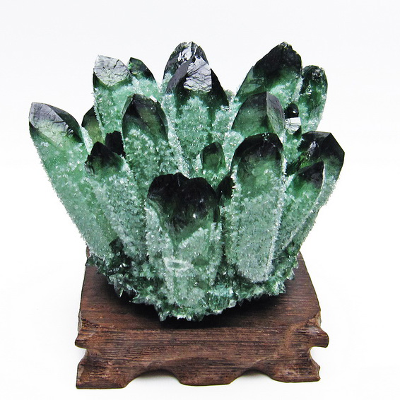 緑水晶 グリーンクォーツ クラスター[T802-4001]