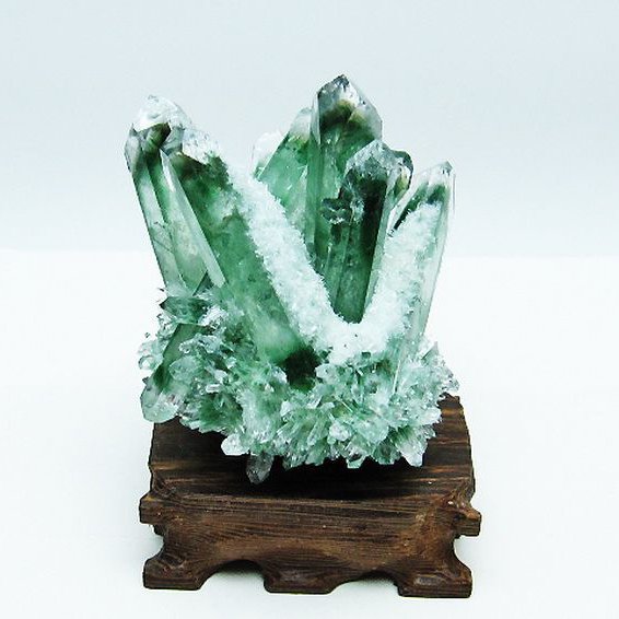 緑水晶 グリーンクォーツ クラスター[T802-5366]