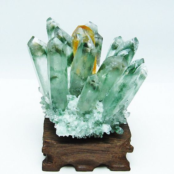 緑水晶 グリーンクォーツ クラスター [t802-5383]