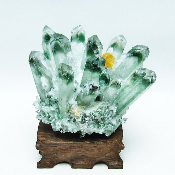 緑水晶 グリーンクォーツ クラスター [t802-5408]