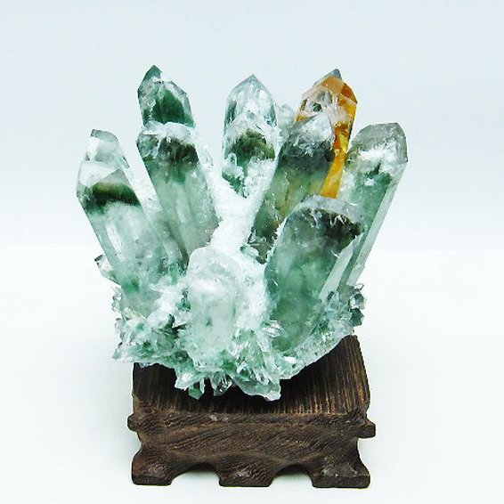 緑水晶 グリーンクォーツ クラスター [t802-5410]