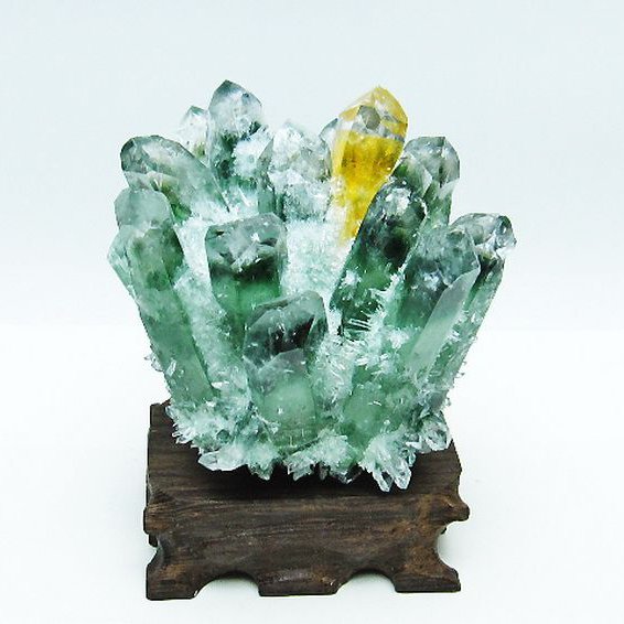 緑水晶 グリーンクォーツ クラスター [t802-5414]